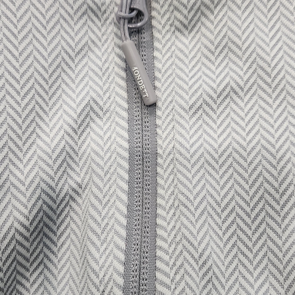 Mondetta Gray/White Patterned Athlesiure Hooded J… - image 3